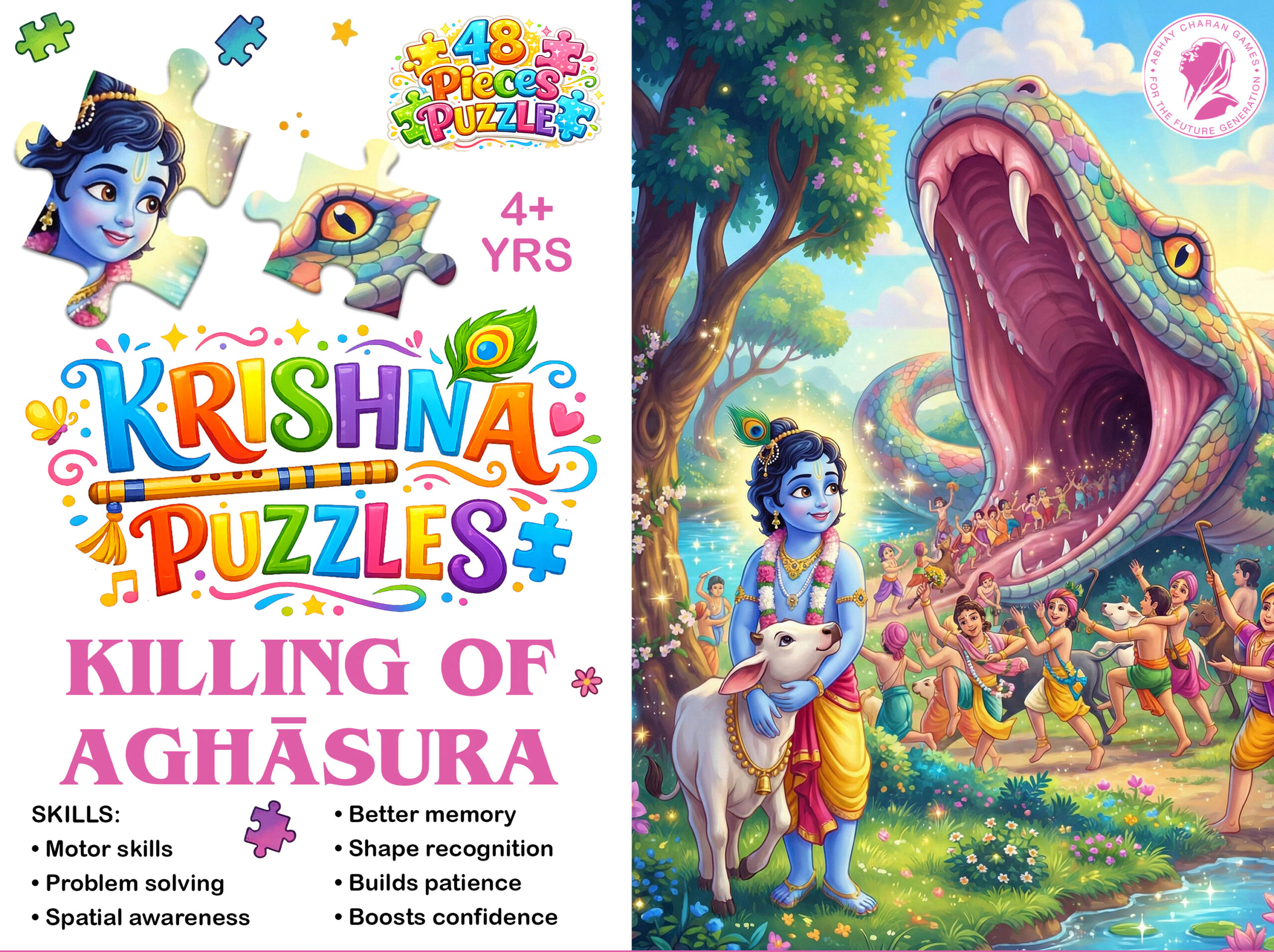Killing of Aghāsura: 48-Jigsaw Puzzle - Image 2